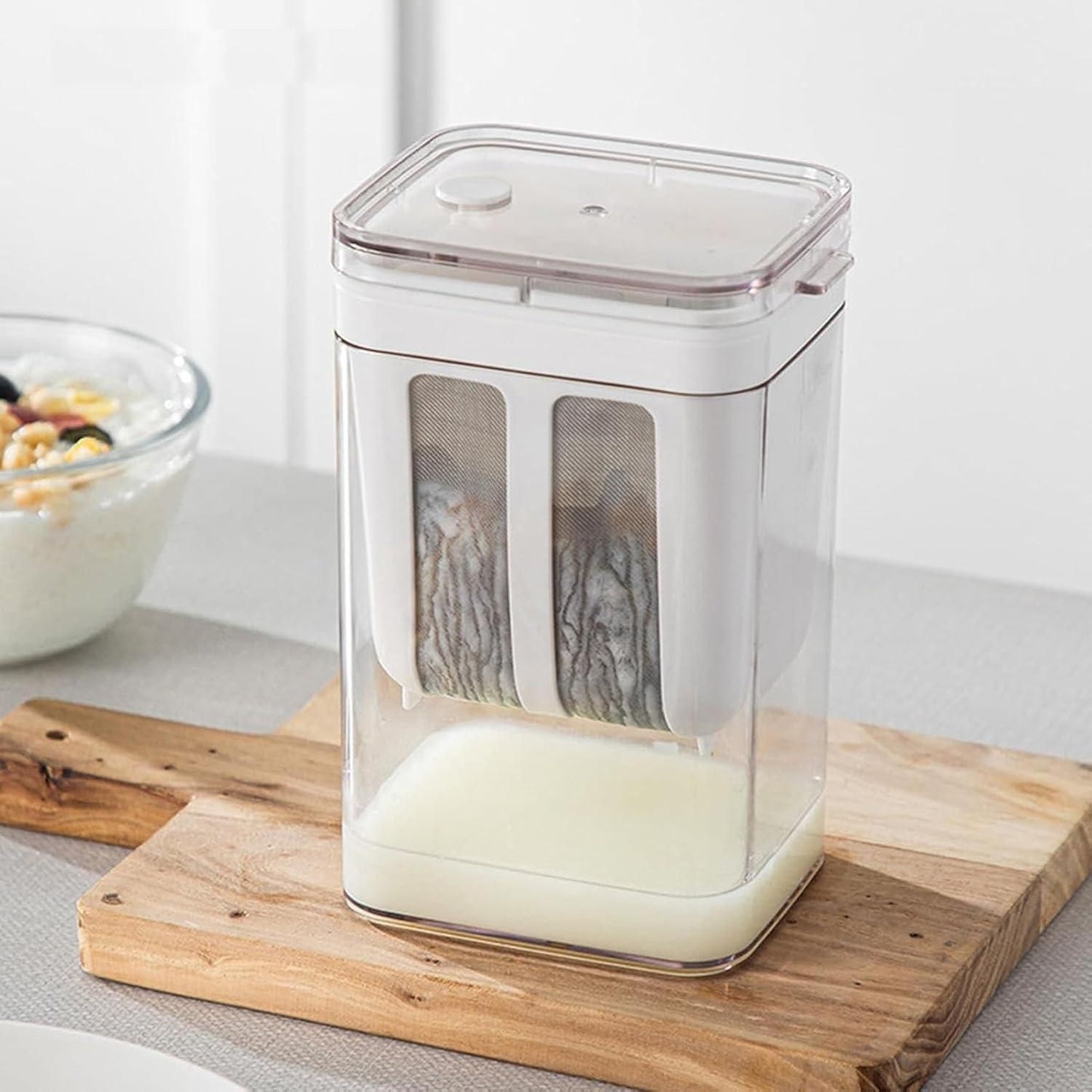 Yogurt Maker with Strainer — Homemade Curd & Greek Yogurt Container