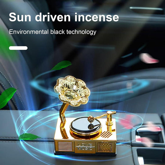 Car Vintage Phonograph Record Player Perfume | Retro Gramophone Style Car Dashboard Fragrance | Long Lasting Luxury Car Freshener for All Cars
