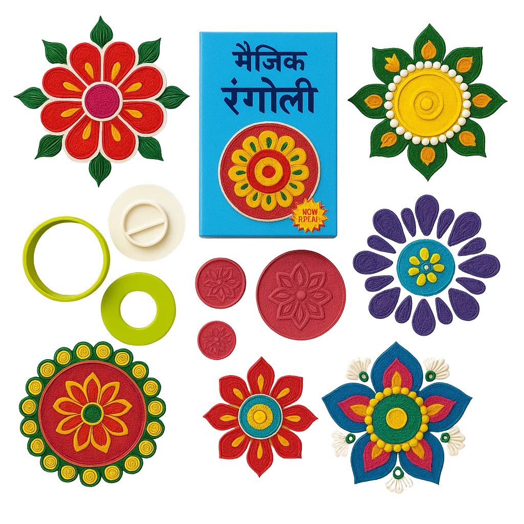 DIY Rangoli Kit – Mess-Free, Beginner-Friendly & Vibrant