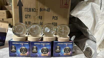 Galaxy Crystal Ball Night Lamp | 3D LED Night Light for Home Décor India