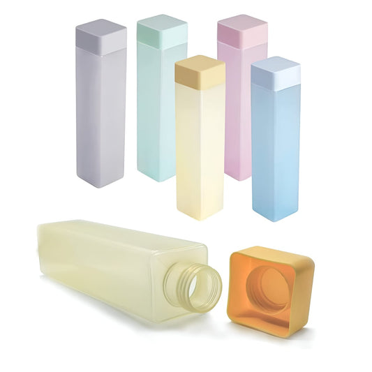 1000ml Square Water Bottle for Office, Gym & School | Leakproof BPA-Free Plastic | Pastel Mint Green | Stylish & Durable| Pack OF 6